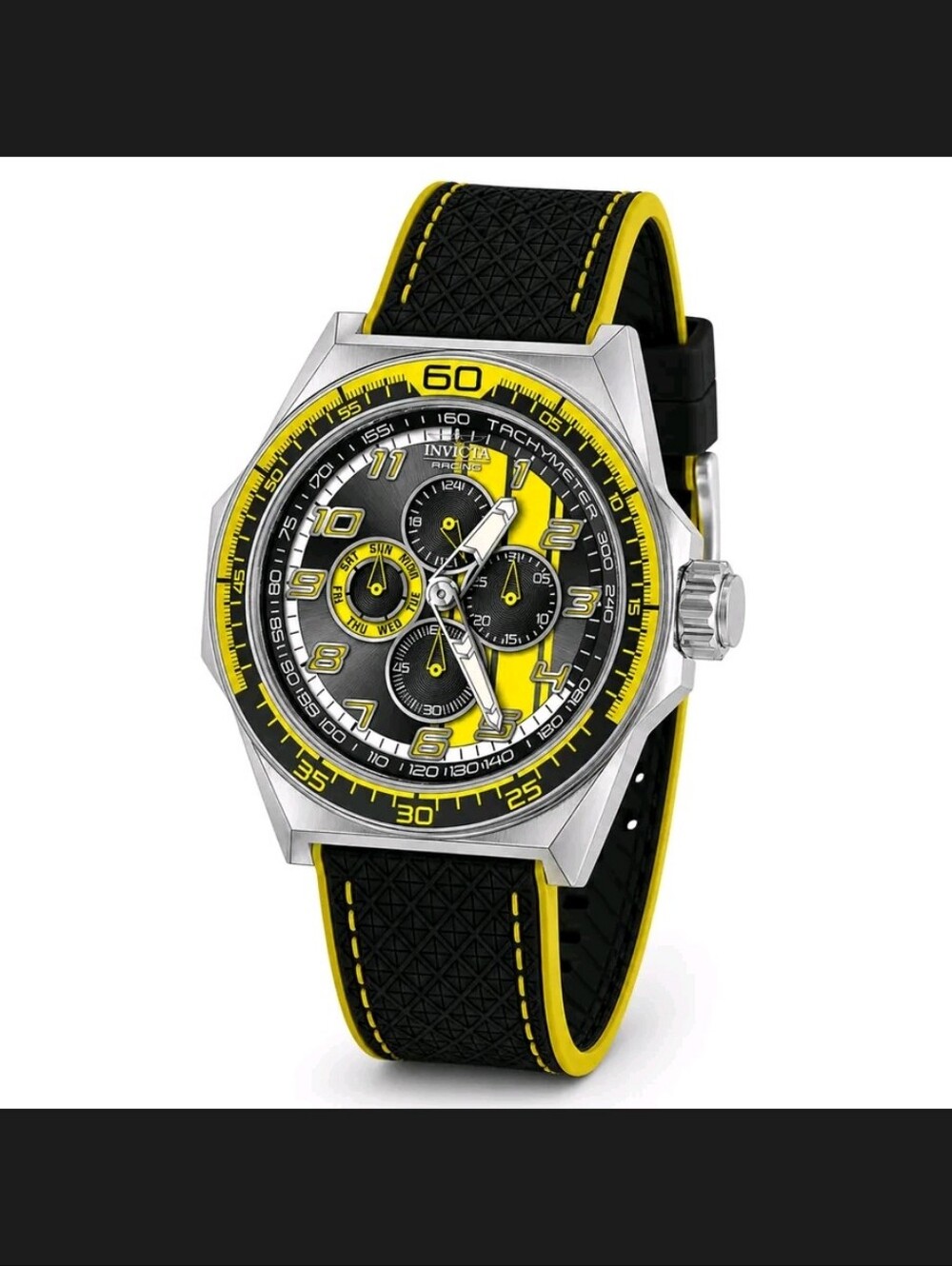 Invicta Black and Yellow Chronograph Sport Watch 50mm